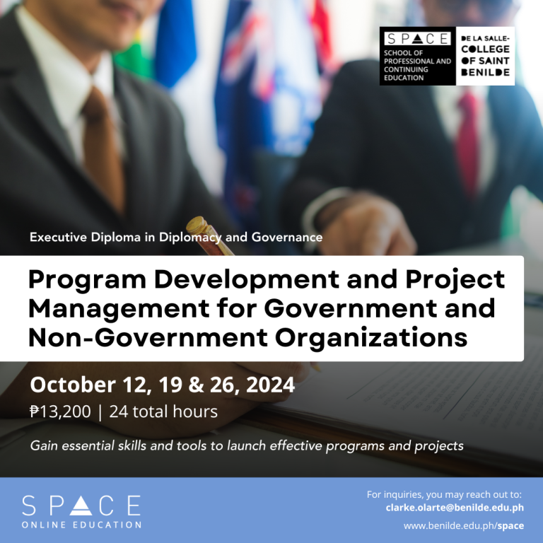 Prog Dev & Proj Mgt for Gov't and NGOs (Oct 12)